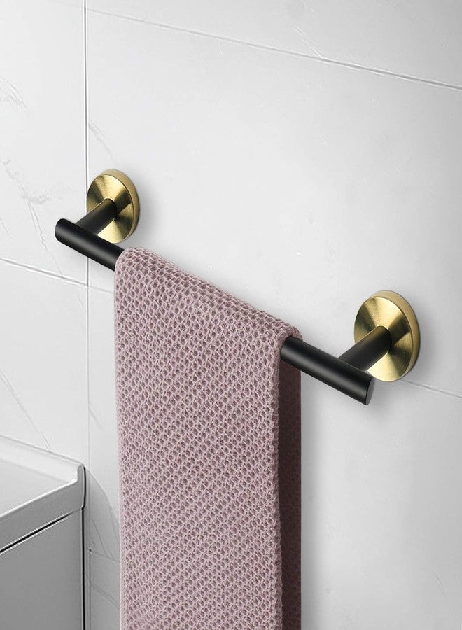 LUXIUR Towel Rod for Bathroom, 304 Grade Stainless Steel Towel Hanger for Wash Basin, Napkin Holder for Kitchen, Towel Bar, 18 Inch, Black Gold - Image 1